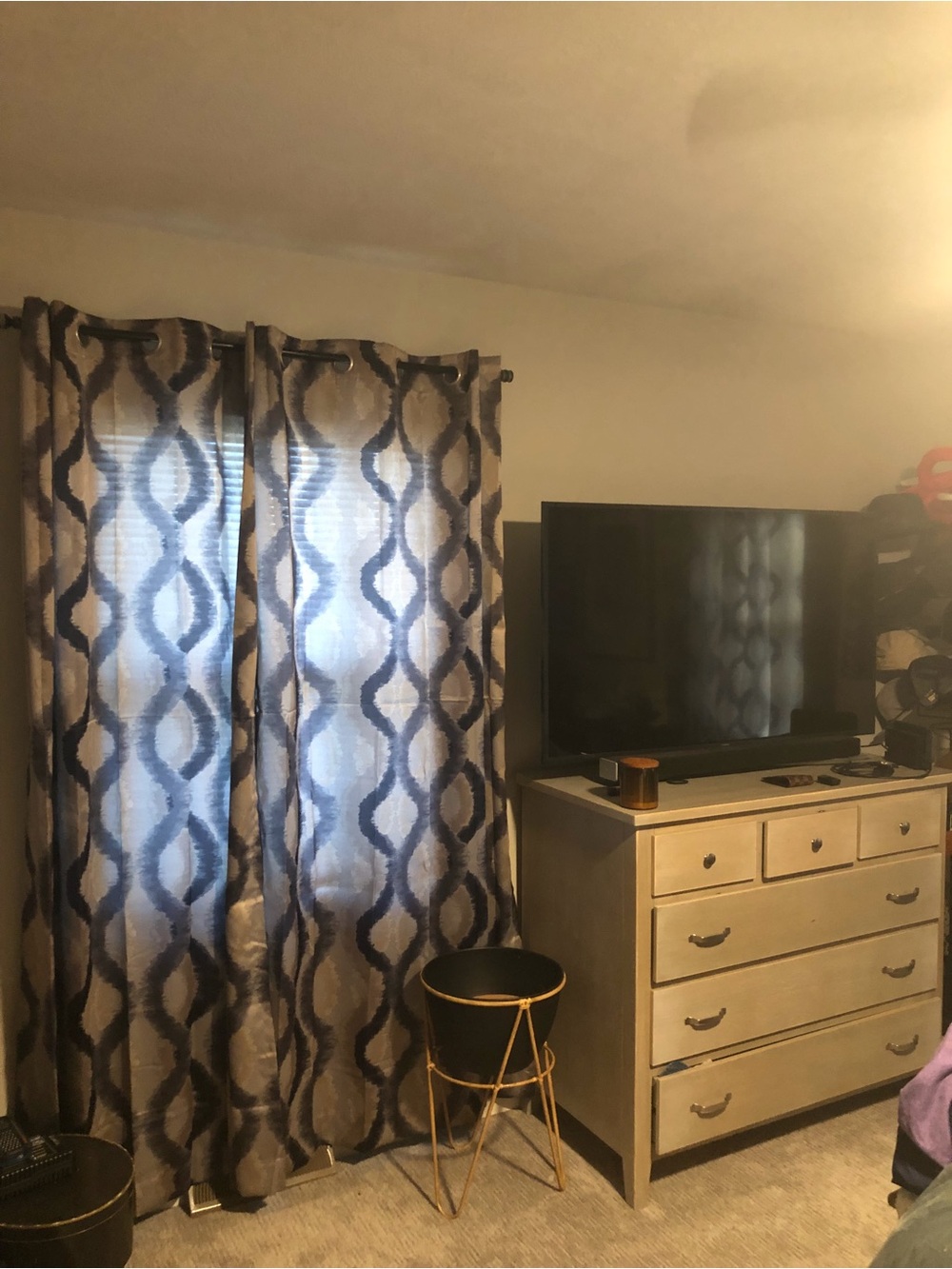 Set of 3 SUNZERO indoor lined wide curtain panels - 54x84